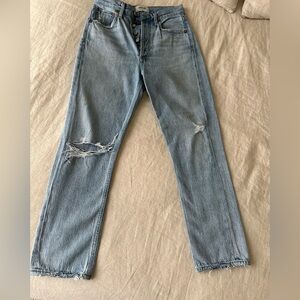 AGOLDE Riley jeans. Light wash size 24